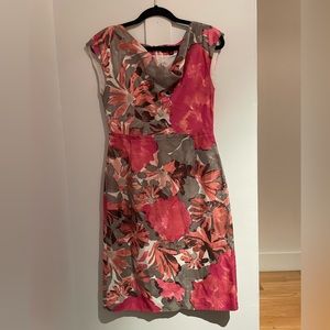 Banana Republic x Mad Men - Cowl Neck Floral Work Dress